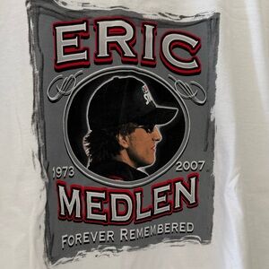 Vintage Eric Medlen Tribute Tee with Graphic Design